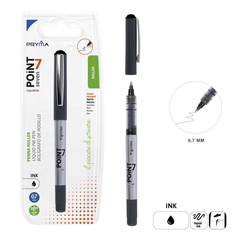 Bolígrafo de tinta punta fina 0.7mm negro para escritura precisa