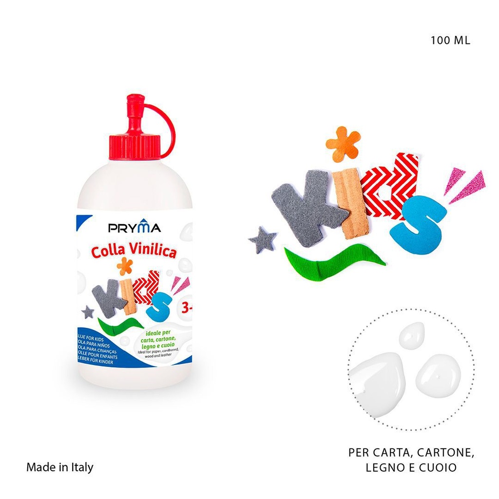 Cola blanca para niños 100 ml - Adhesivos rápidos y seguros