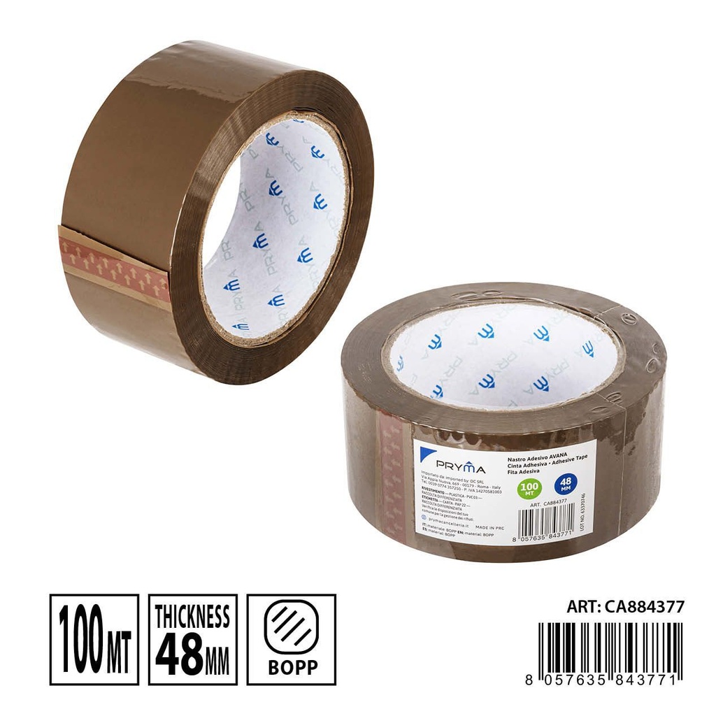 Cinta adhesiva marrón 48mm*100m - Herramientas de oficina