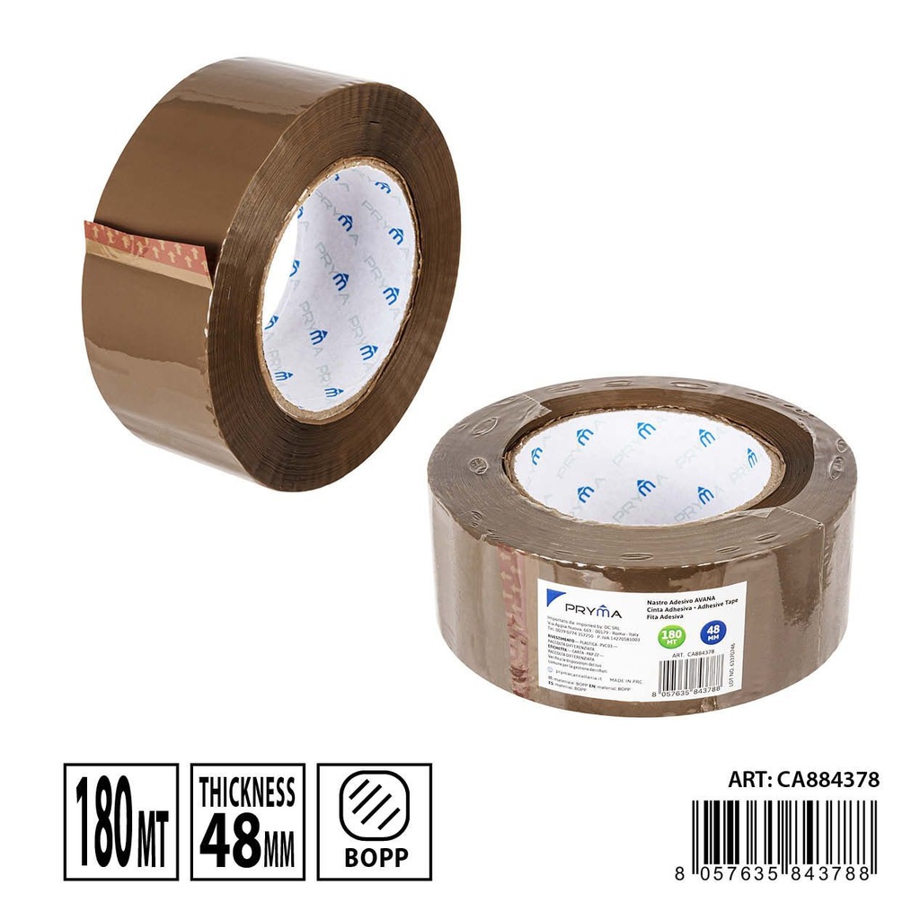 Cinta adhesiva marrón 48mmx180m - Cinta práctica en oficina