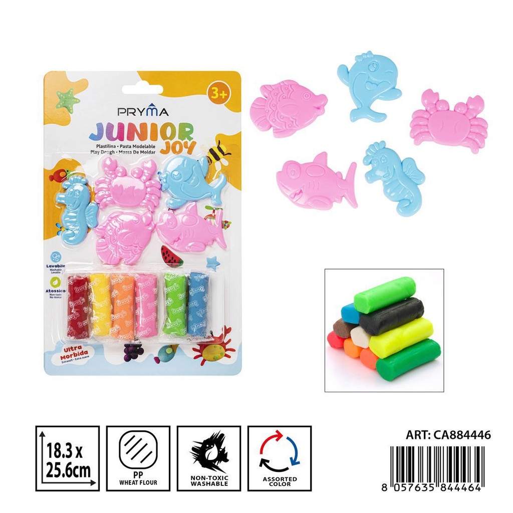 Plastilina de 15g y 6 piezas + 5 herramientas - Manualidades