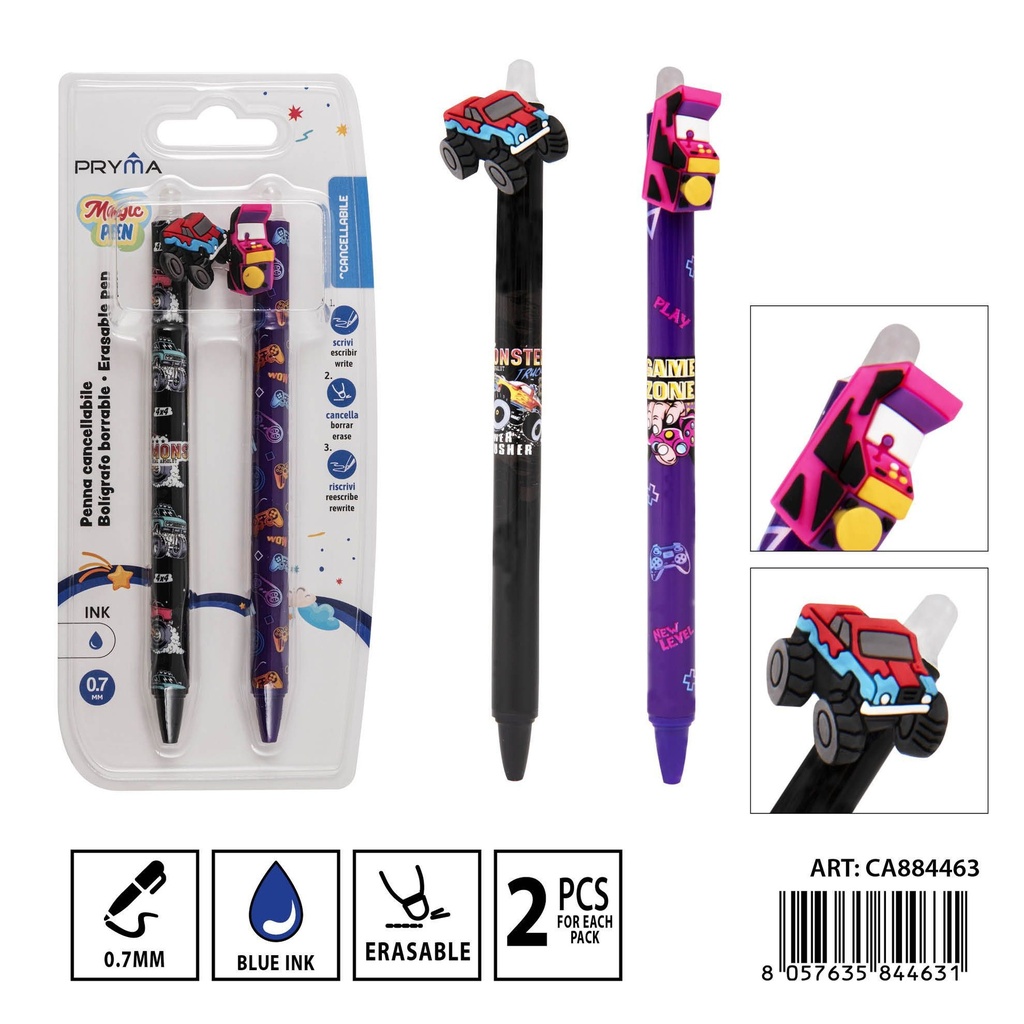 Bolígrafo borrable 0.7 mm 2 piezas - Herramientas de escritura y bolígrafos borrables