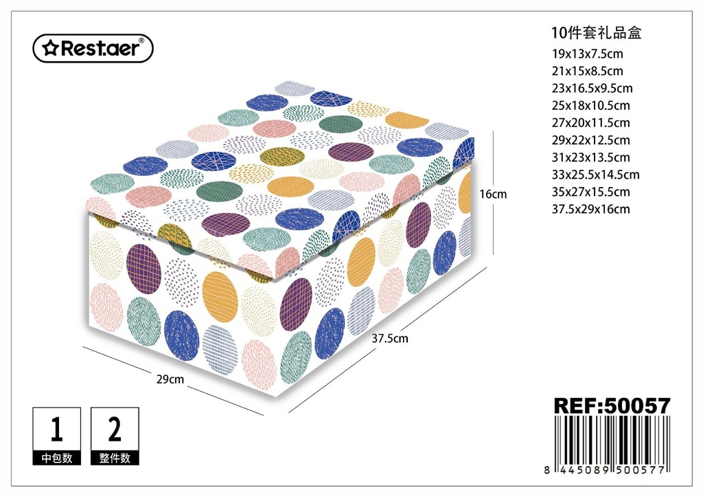 Caja de regalo 10 piezas - Artículos de regalo