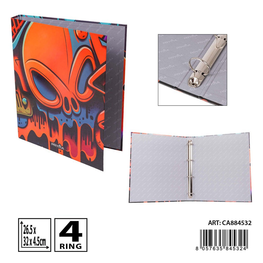 Carpeta de anillas 4 agujeros 26.5 x 32 x 4.5 cm - Archivadores de oficina