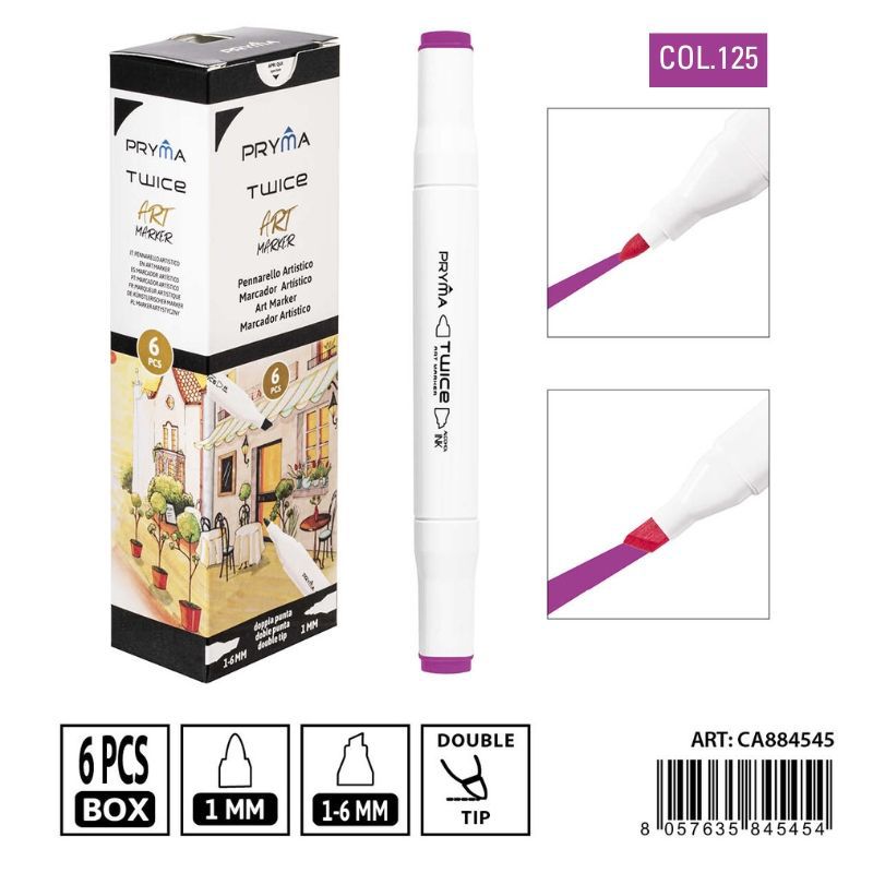 Rotulador de doble punta 2-5/3mm color 125 - Artículos de escritura