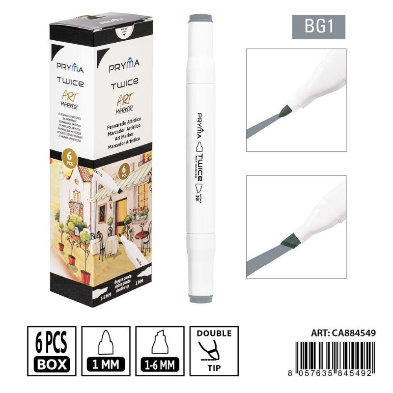 Rotulador de doble punta 2-5/3mm color BG1 - Artículos de escritura