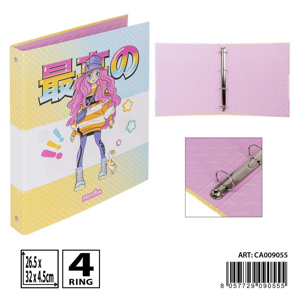 Carpeta de 4 anillos 26.5x32x4.5cm - Papelería y archivadores