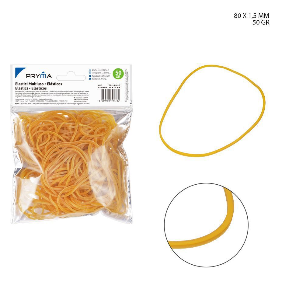 Goma elástica multiuso 8x0.15 cm - Suministros de oficina