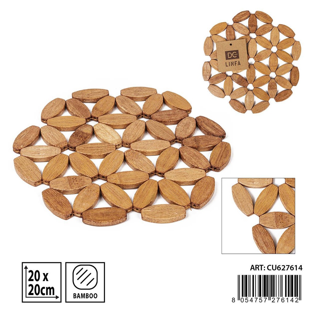 Salvamantel de bambú 20x20 cm - Accesorios de cocina