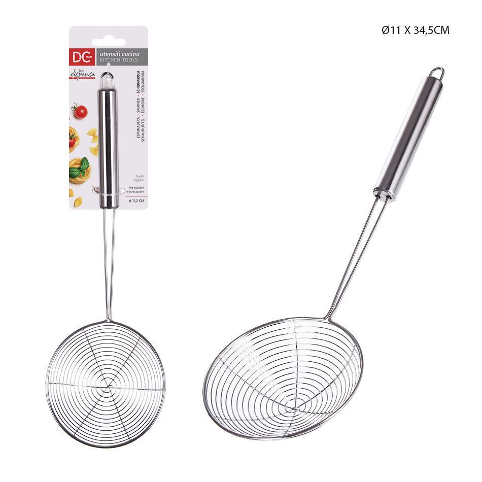 Espumadera de acero D11x34.5cm - Utensilios de cocina