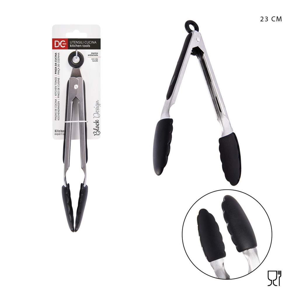 Pinza de silicona para alimentos 23 cm - Utensilios de cocina 