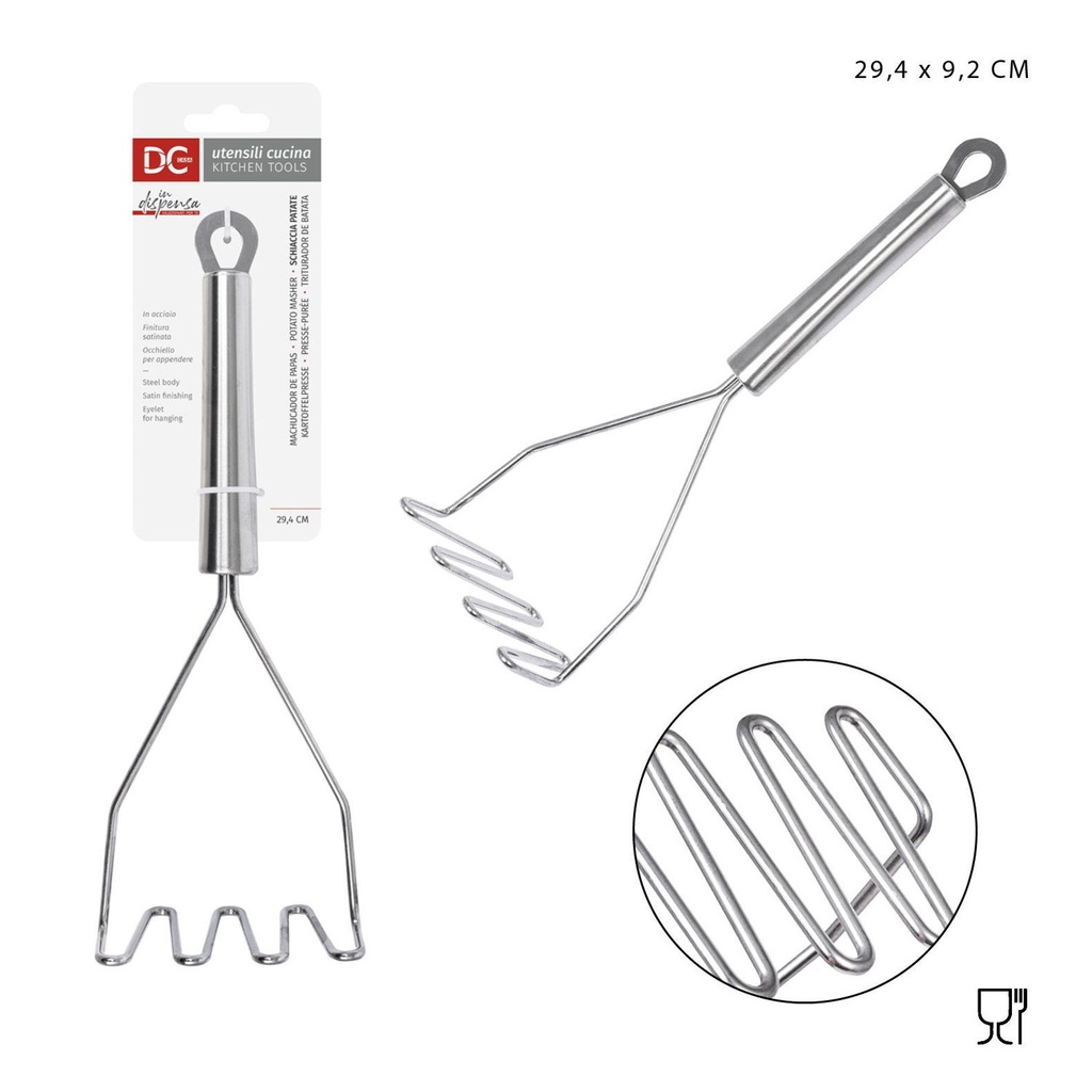 Presa de patatas acero 29.4 x 9.2 cm - Utensilios de cocina
