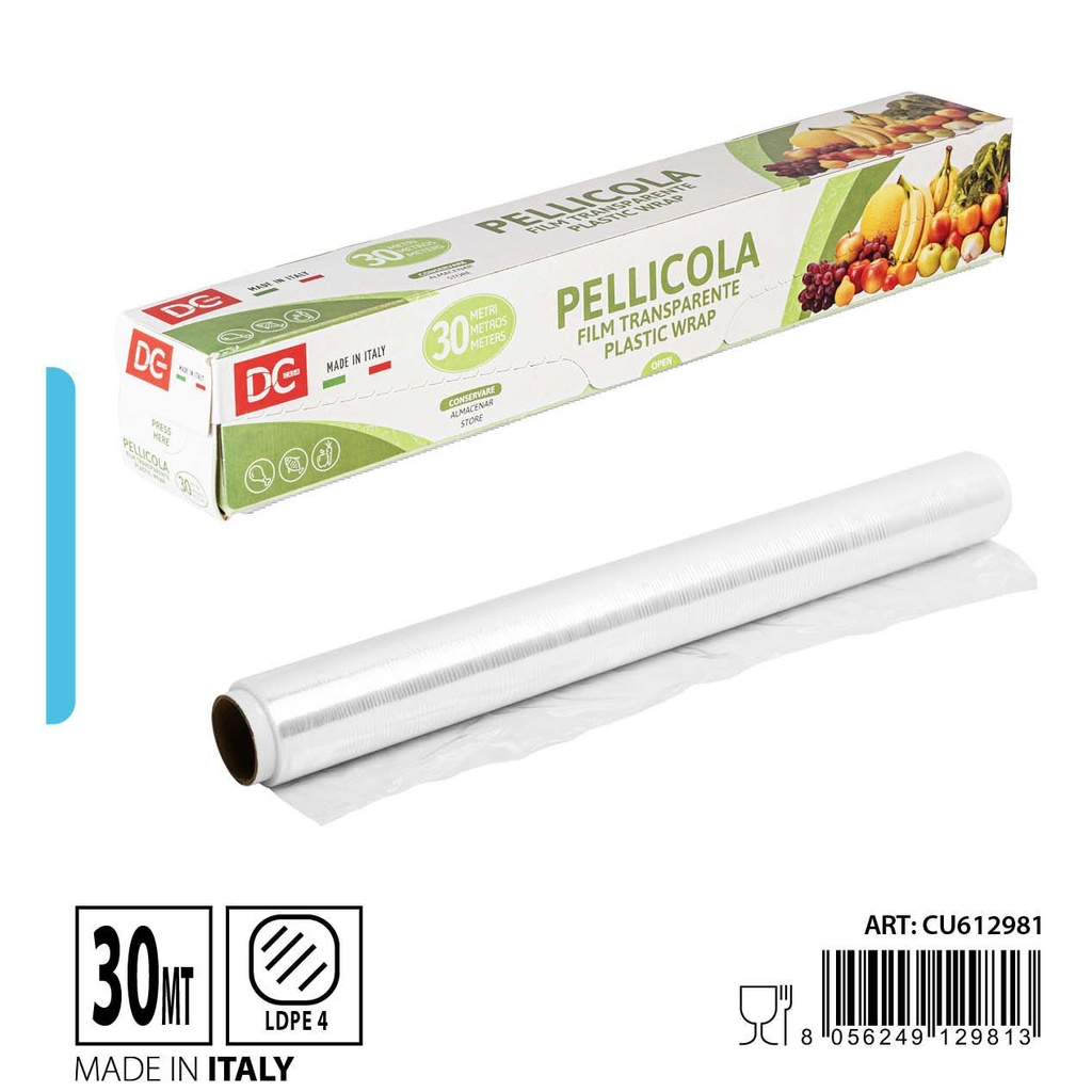 Folletos de película PE 30 metros - Accesorios de cocina y productos desechables