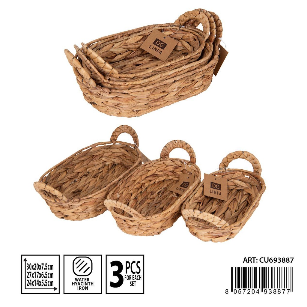 Juego de cesta de almacenamiento tejida 30x20 cm - Accesorios de cocina