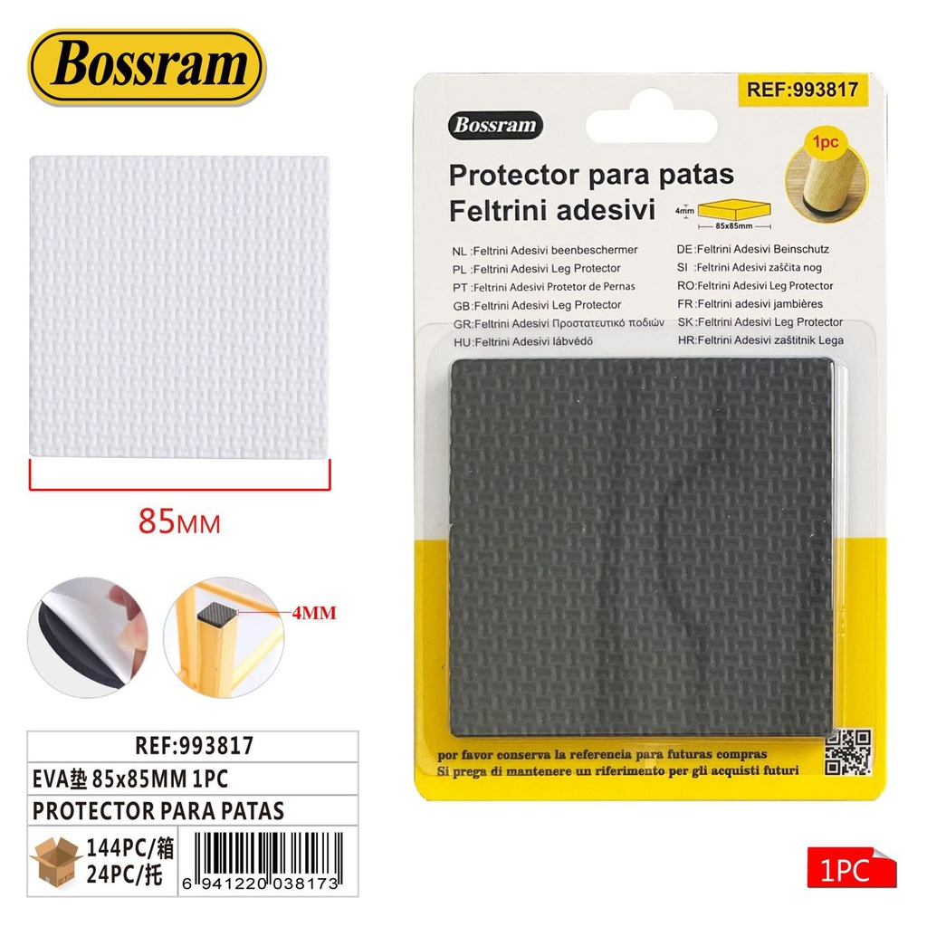 Protector para patas de muebles EVA 85x85mm 1pcs - Tapón de EVA para patas