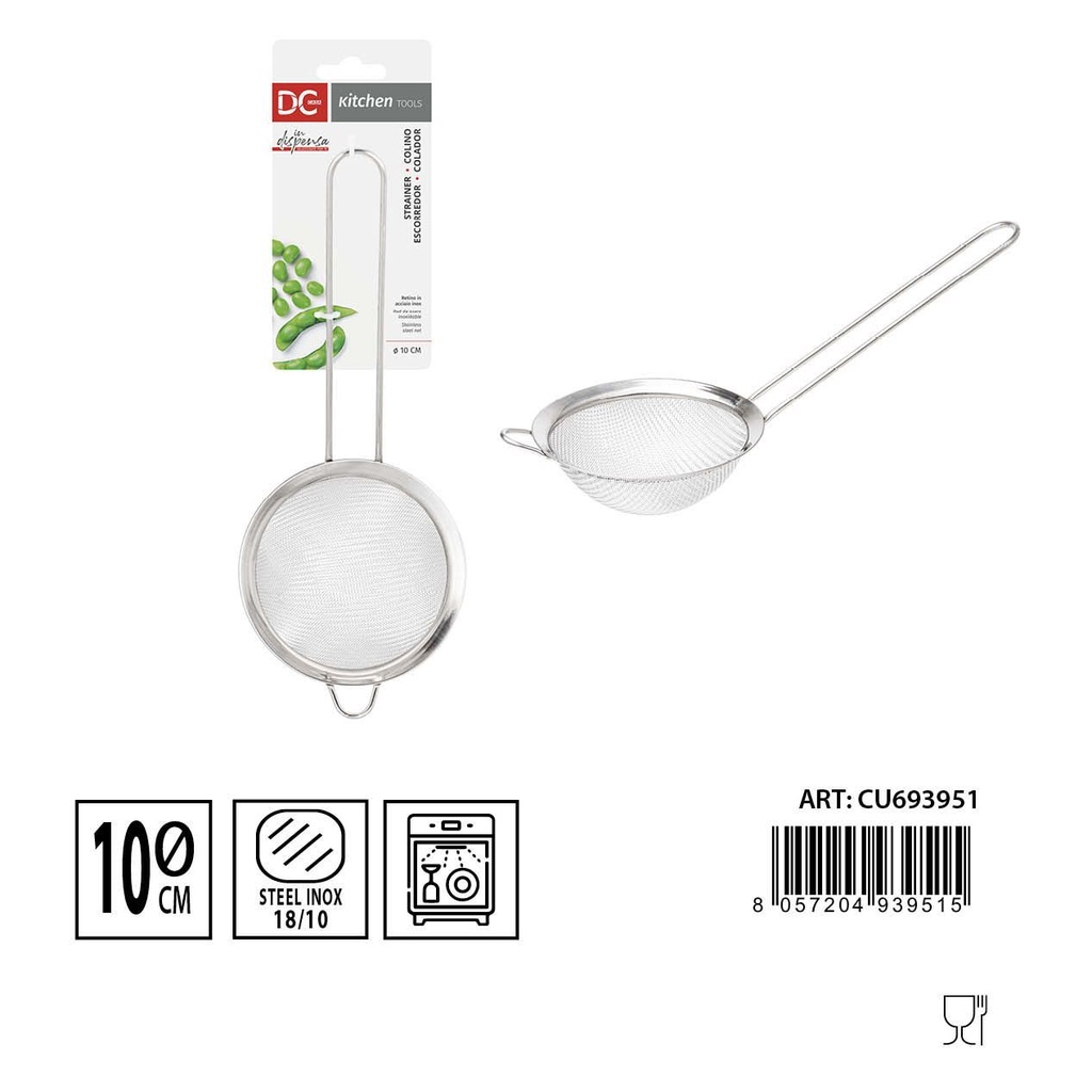 Colador redondo de acero inoxidable ∅10cm para cocina