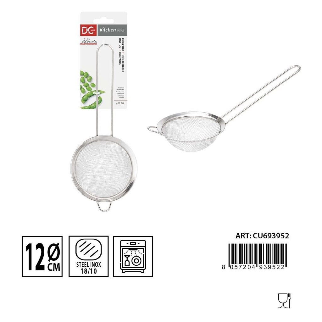 Colador redondo de acero inoxidable ∅12cm para cocina