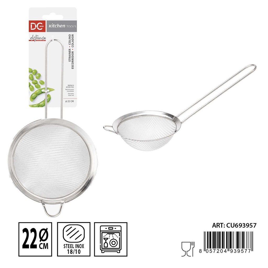 Colador redondo de acero inoxidable ∅22cm para cocina