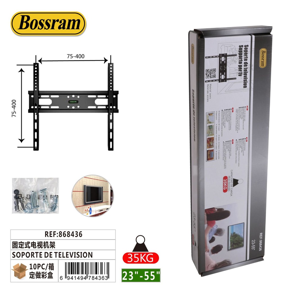 Soporte de televisión fijo 23-55 pulgadas para pared