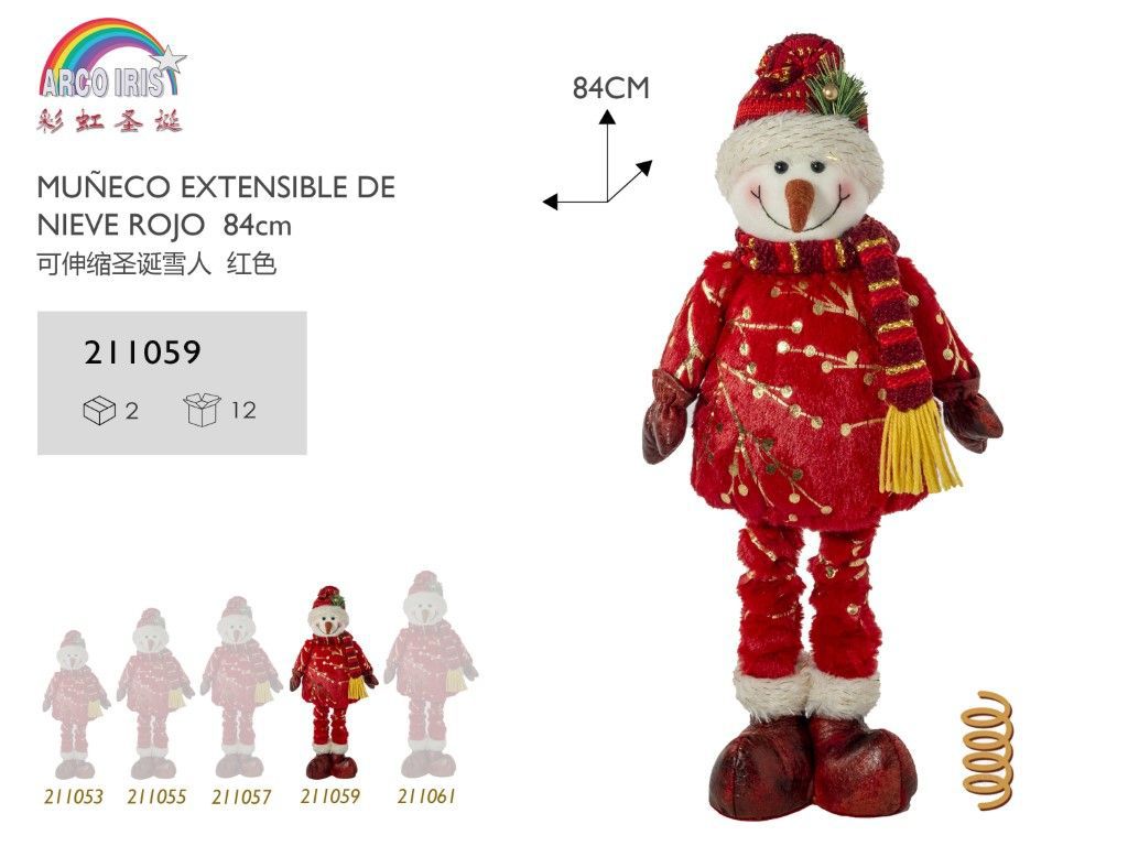 M muñeco de nieve expandible rojo 33 - Muñecos de Navidad