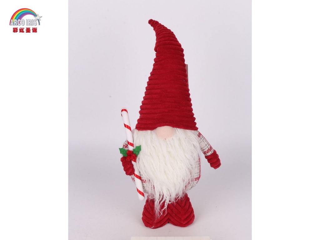 Muneco de Papá Noel con bastón 18x12x51 cm - Ofertas especiales