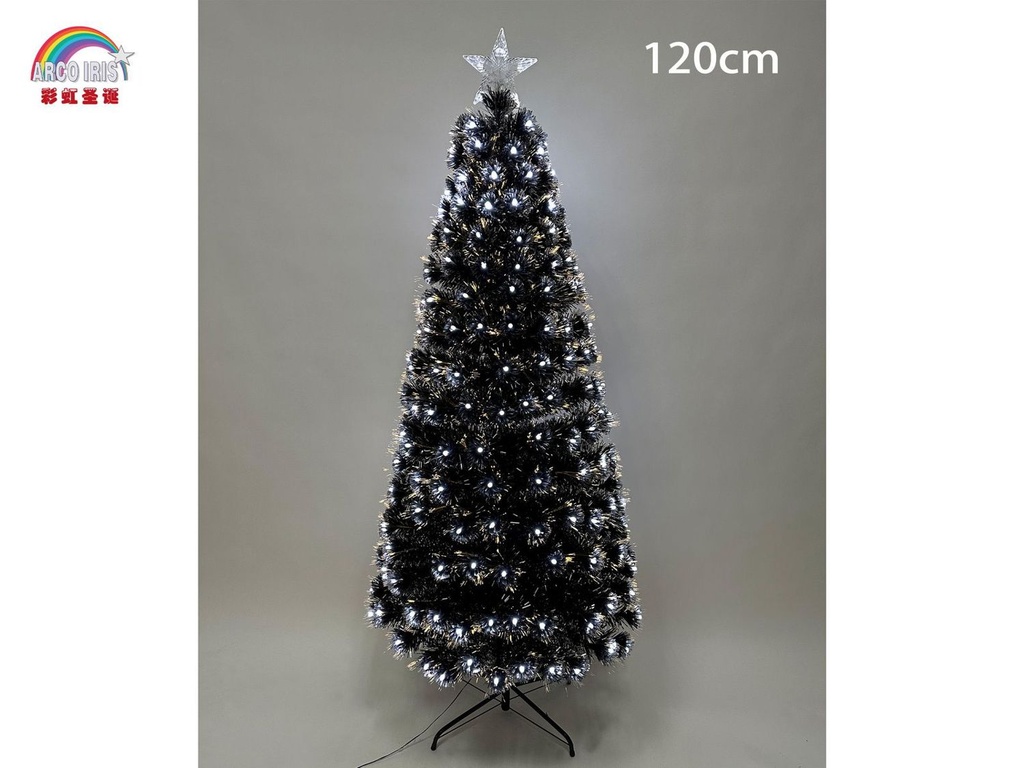 Árbol de Navidad de fibra óptica con luz 120 cm - Decoración navideña y luces LED