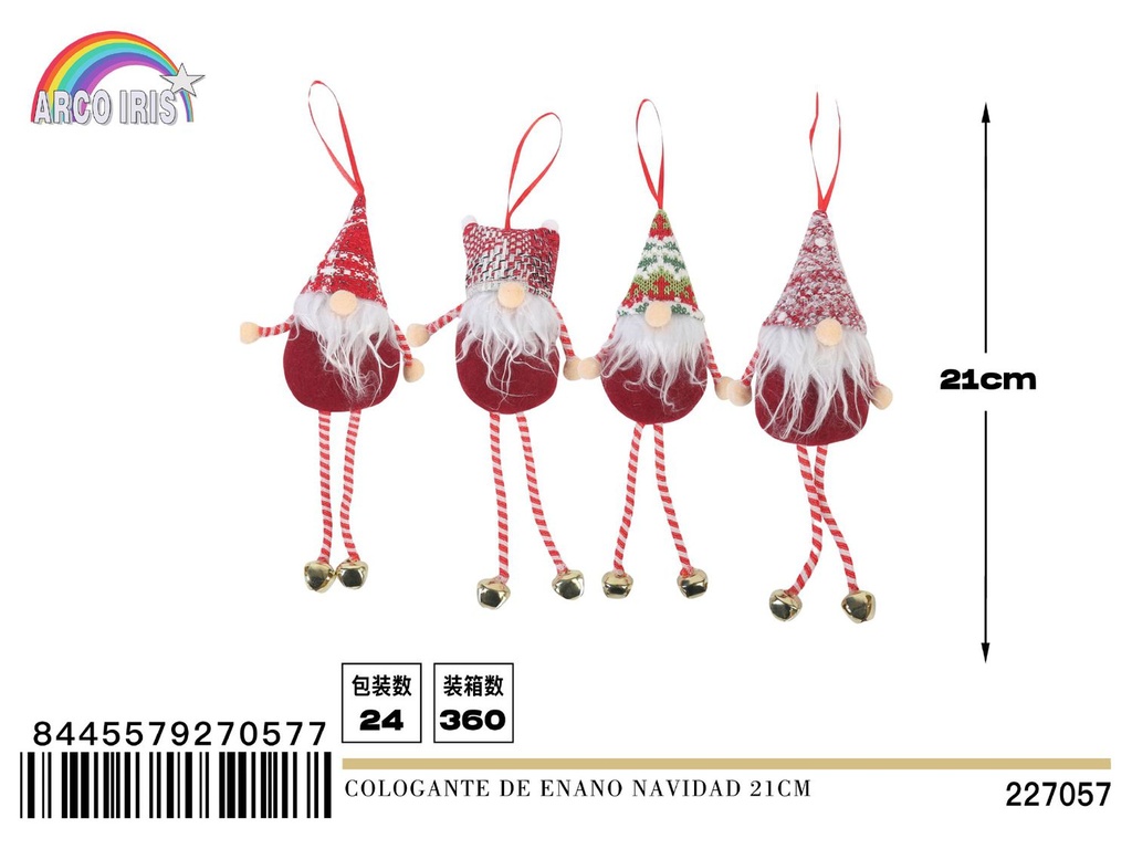 Colgante de enano Navidad 21CM - Decoraciones navideñas