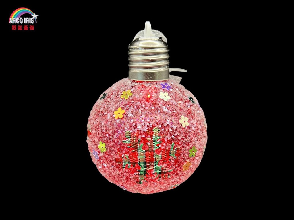 Bola de Navidad con luces 8 cm - Decoraciones navideñas