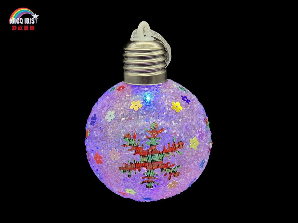 Bola de Navidad con luces 8 cm - Decoraciones navideñas