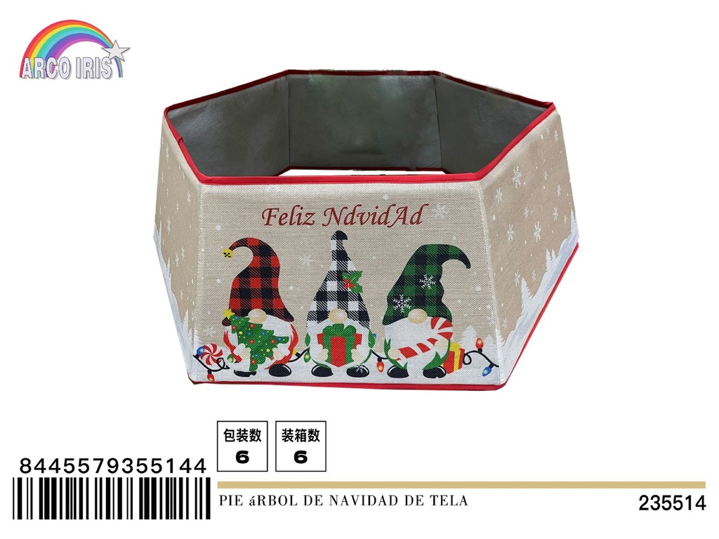 Pie de árbol de Navidad de tela - Decoración navideña