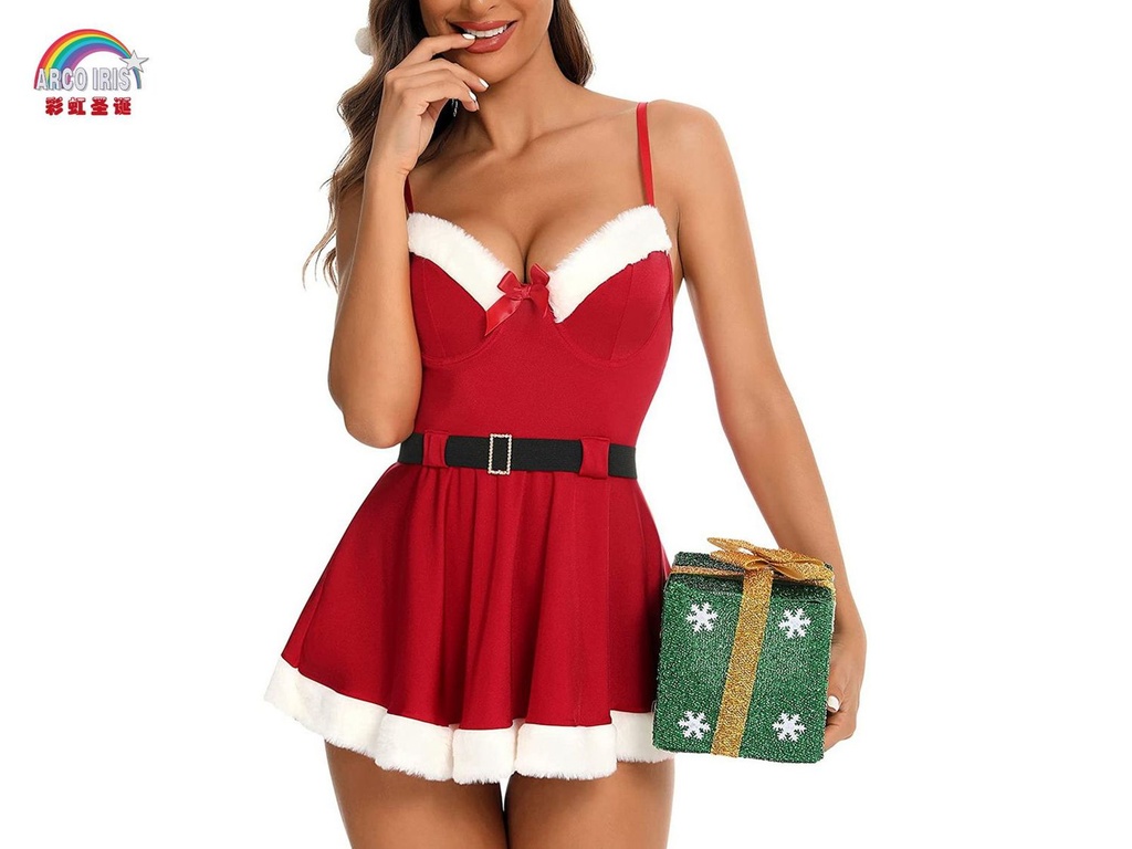 Disfraz de Papá Noel para mujer - Vestimenta navideña femenina  