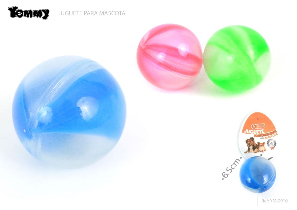 Bola de masticar luminosa para perros 6.5 cm - Accesorios para mascotas