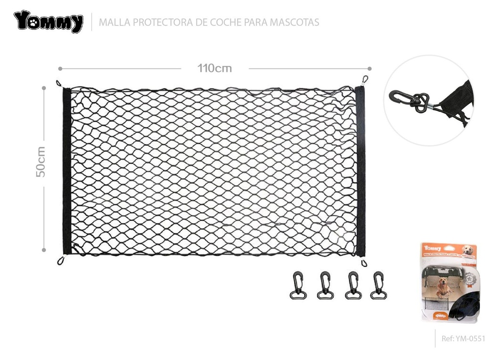 Red aislante de perro 110*50cm - Accesorio para coche