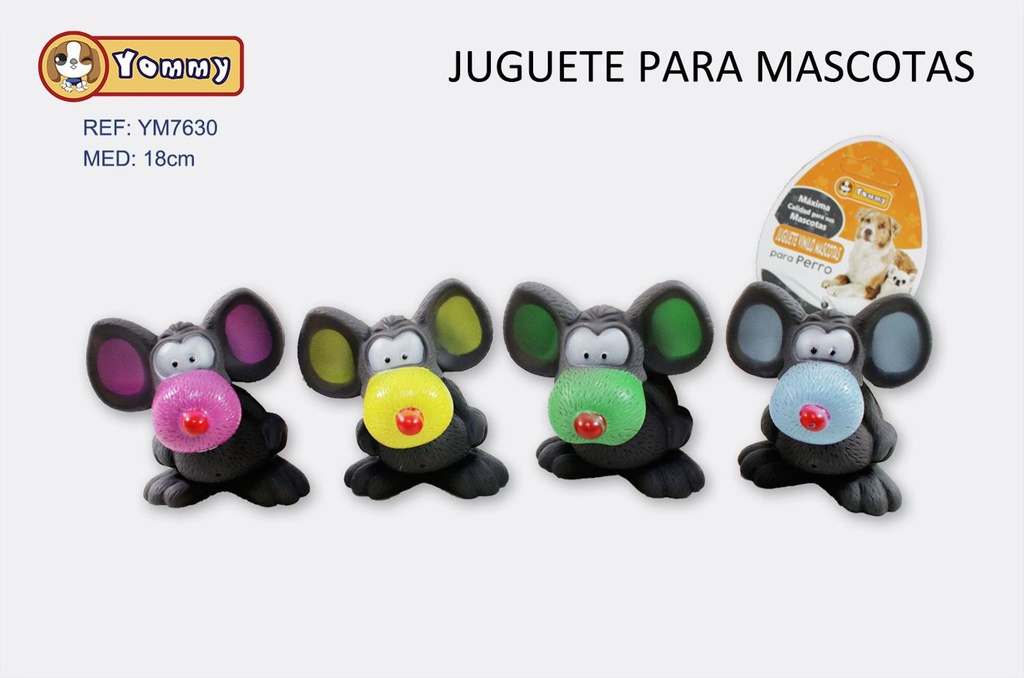 Juguete para mascotas forma de ratón 9x7.5cm - Juguetes para Mascotas de Vinilo