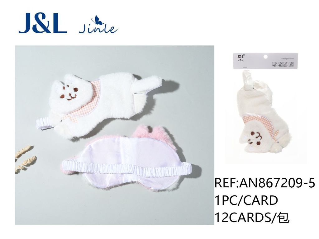 Antifaz de peluche con diseño de conejo - Sueño confortable