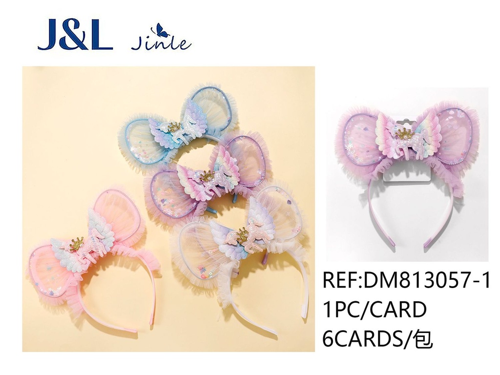 Diadema infantil con orejas de conejo - Accesorio para niñas