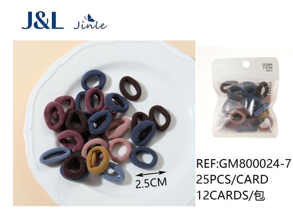 Goma de pelo de nylon 2.5 cm, tonos coreanos - 20 PCS