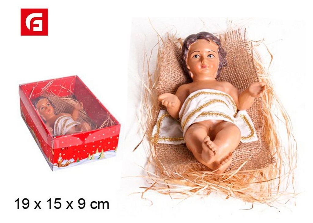 Figura niño Jesús de resina 19 cm - Figuras de belén y decoración navideña