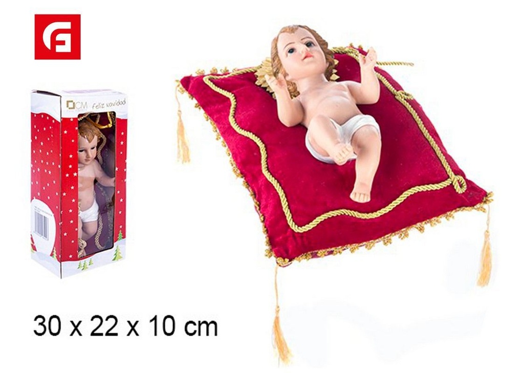 Niño Jesús con cojín 26 cm - Figuras de belén y decoración navideña