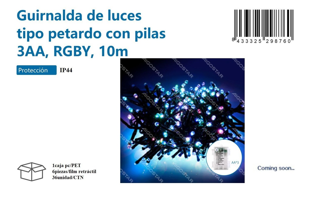 Guirnalda RGBY 10M - Iluminación decorativa para Navidad