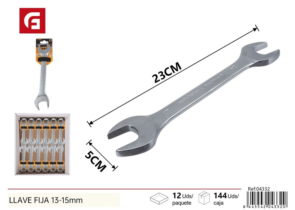 Llave fija 13-15mm - Herramientas y ferretería