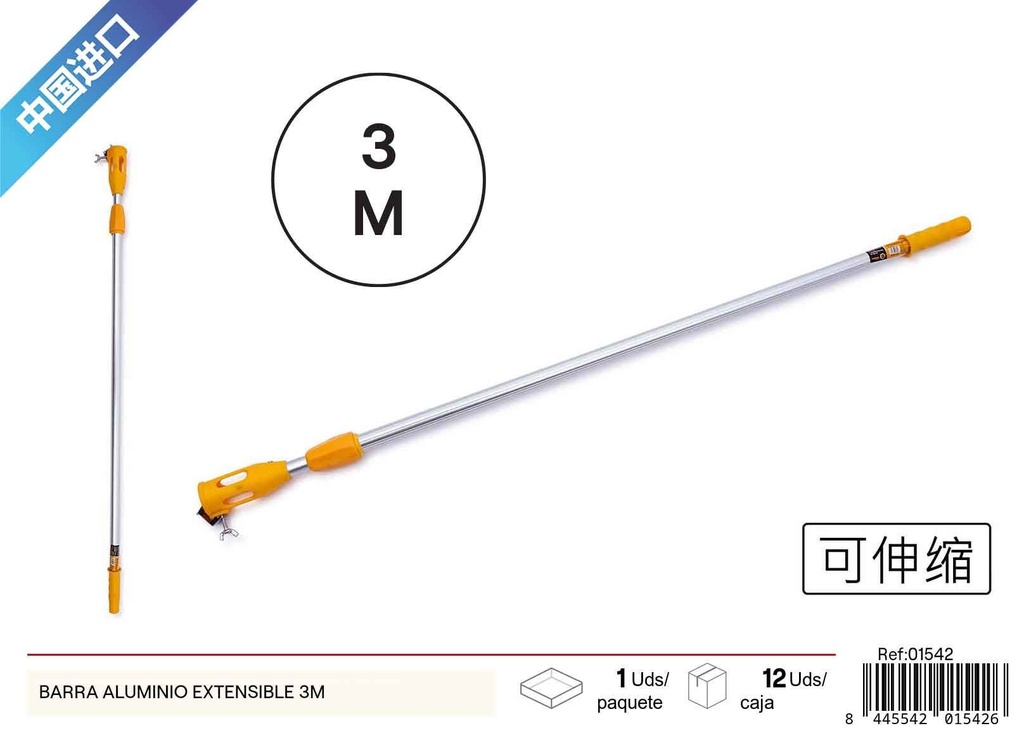 Barras de aluminio extensibles funcionales 3m - Herramientas de pintura