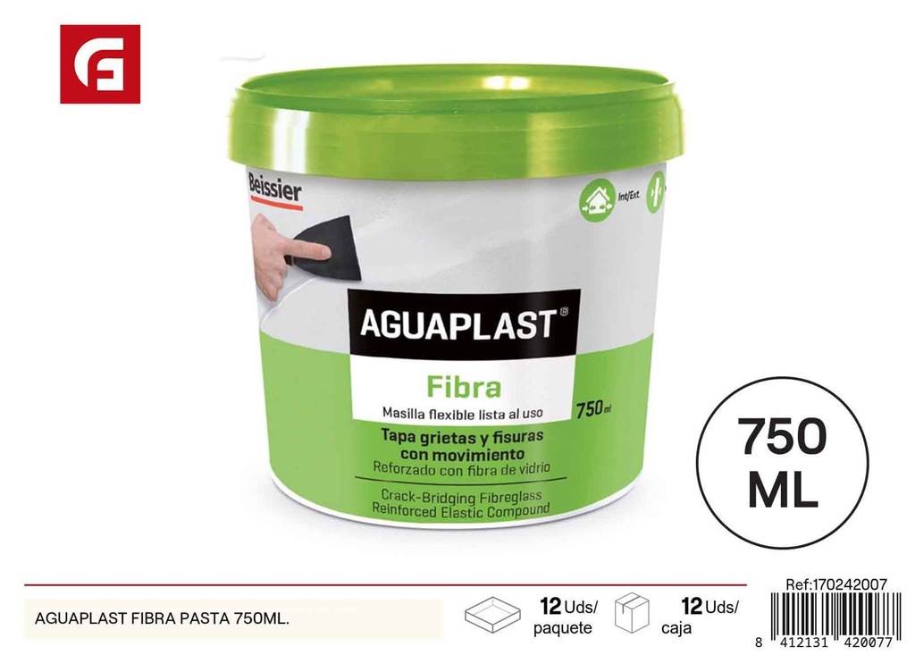 Pasta de fibra Aguaplast 750 ml - Pintura y masillas