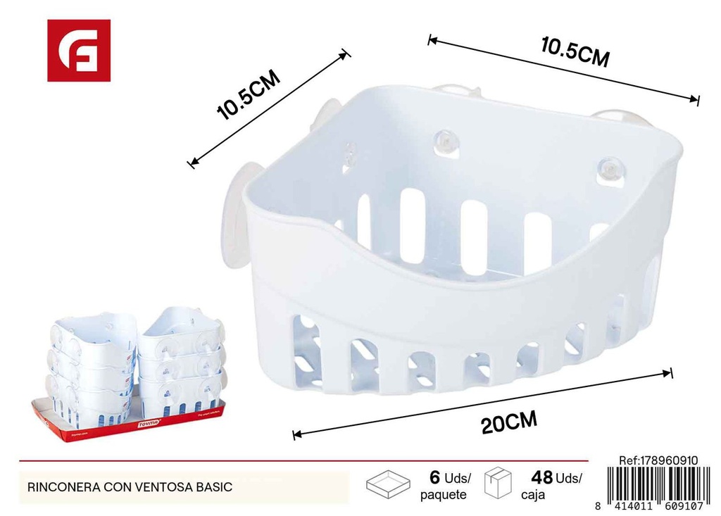 Rinconera con ventosa básica - Estanterías de baño