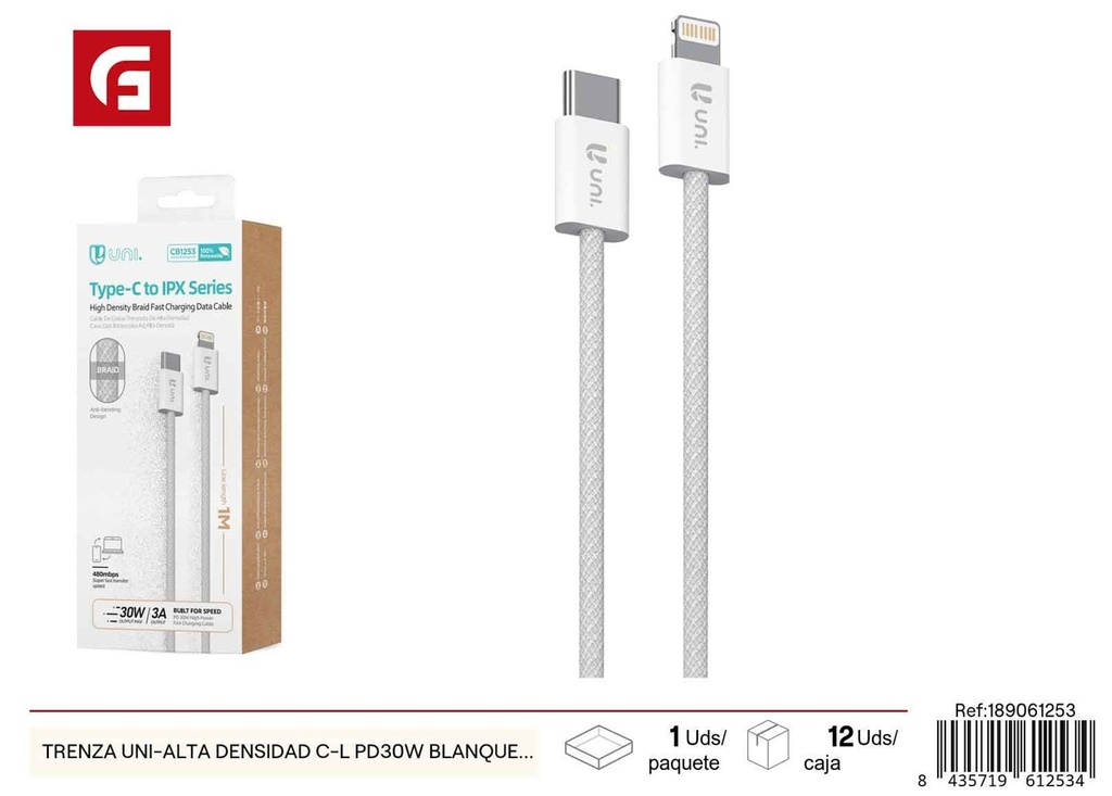  Cable de carga C-L trenza alta densidad C-L PD30W - Cargadores para dispositivos