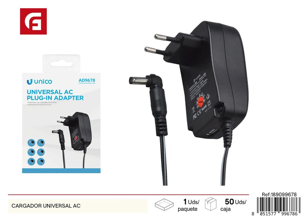 Cargador universal AC - Electrónica de carga