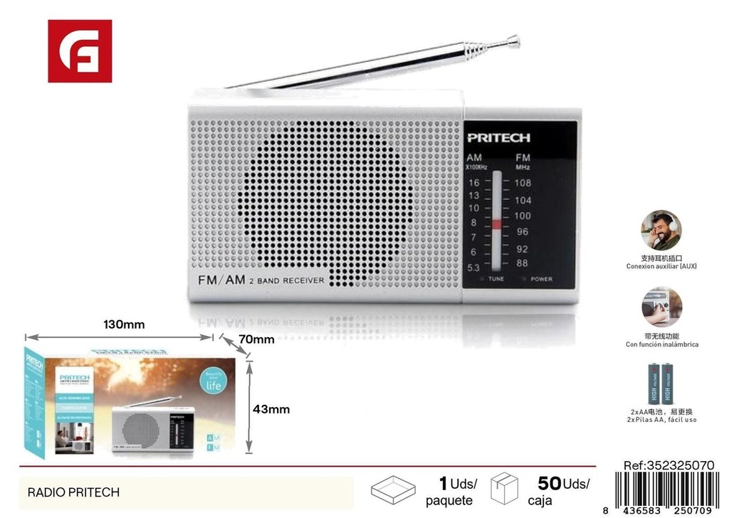 Radio Pritech - Aparatos de sonido y radios portátiles