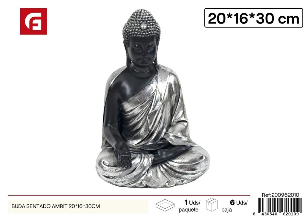 Buda sentado Amrit 20*16*30 cm - Figuras decorativas