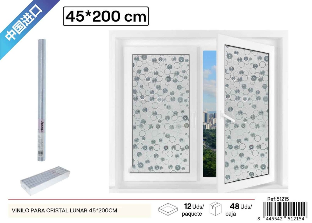 Vinilo para Cristal Lunar 45x200 cm - Decoración moderna