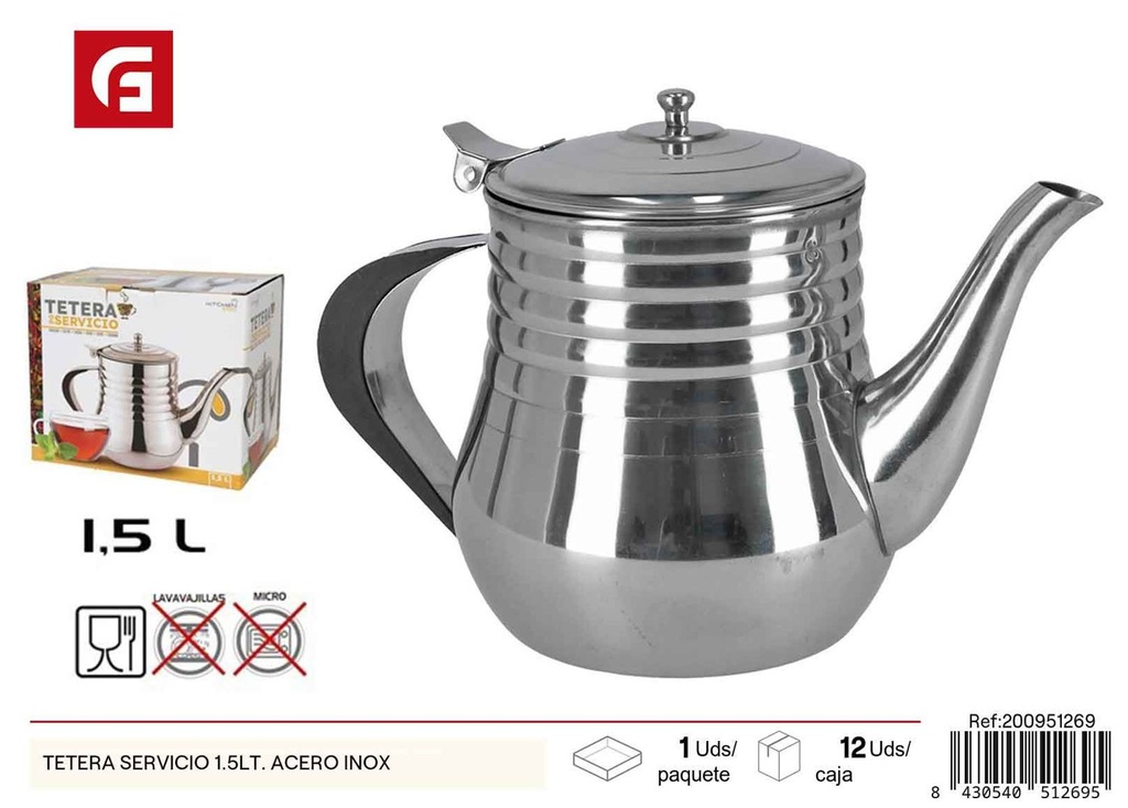 Tetera de acero inoxidable 1.5L - Utensilios de cocina